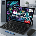 Android 15 Tablet 11 Inch Tablets, 256GB Storage(Up to 2TB), T615 CPU, Octa-Core,18W Fast Charging, 8000mAh, 13MP+8MP, 2 in 1 Tablet PC, Widevine L1, Face Unlock, GPS,WiFi tablette Black