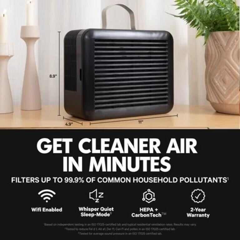 PuroAir 100i HEPA Air Purifiers for Home Pets - Covers 550 sq ft